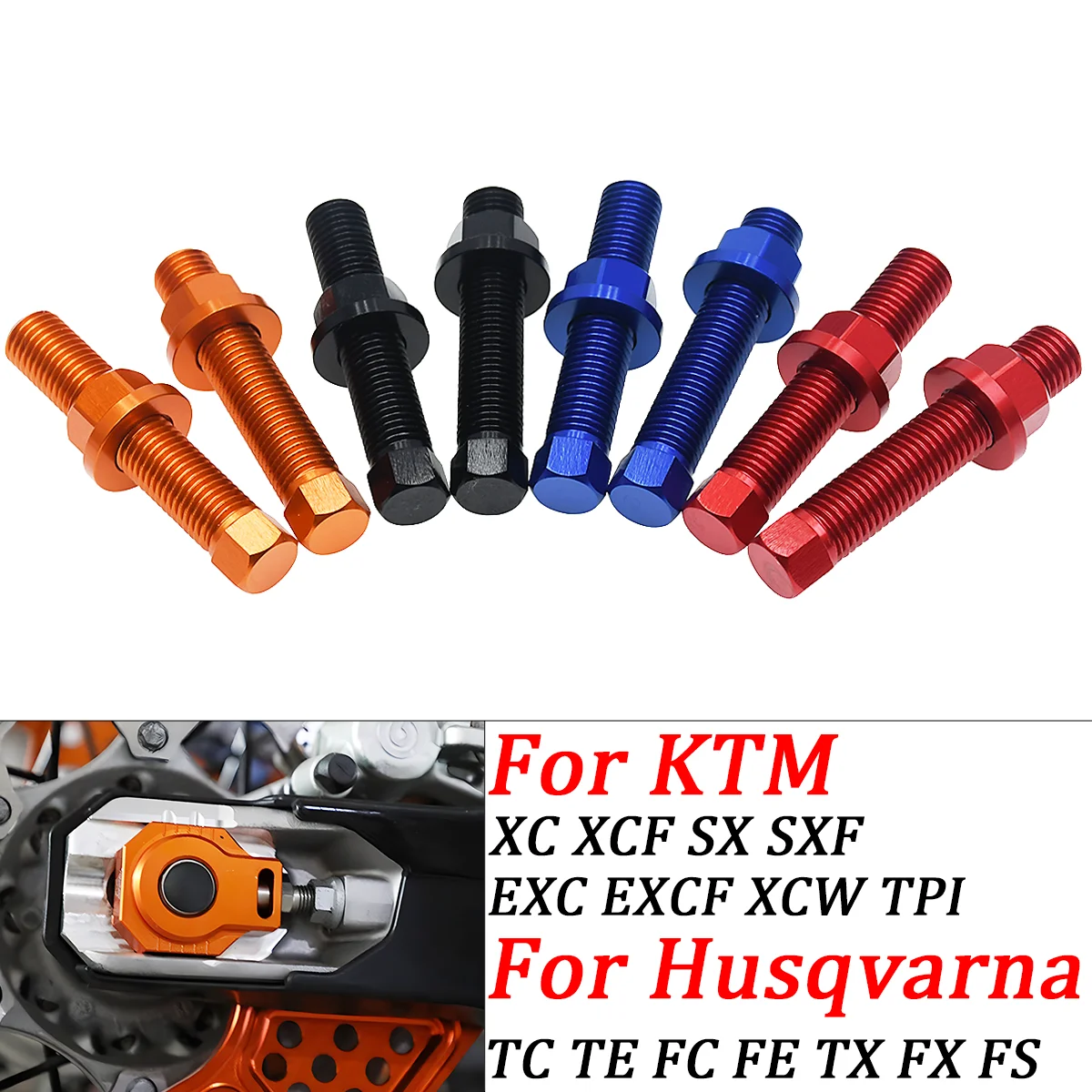 

Блоки заднего моста, болт регулировки цепи для KTM XC XCF SX SXF EXC EXCF XCW GAS GAS EX EC MC EXF ECF MCF 125 250 300 350 450 500