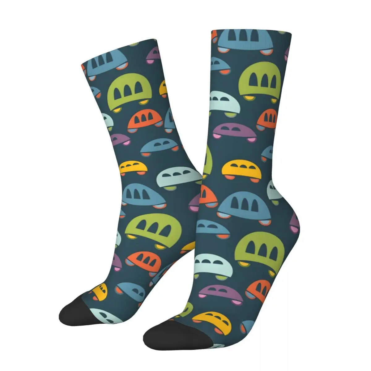 Retro Traffic Men's compression Socks Unisex Street Style Pattern Printed Novelty Crew Sock