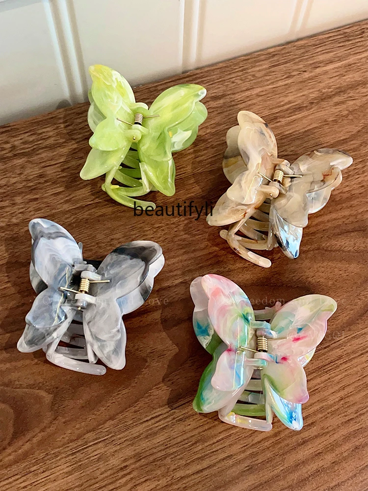 

Super Fairy Three-Dimensional Butterfly Grip Female High Sense Medium Loose Clip Shark Clip Hair Claw Hair Accessories Barrettes