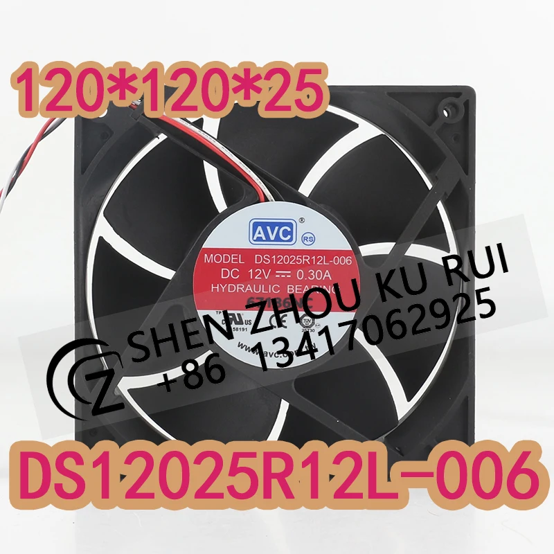 

Original Taiwan AVC 12V 0.30A AC EC 12025 Low noise 3-wire inverter DS12025R12L-006 12CM cooling fan