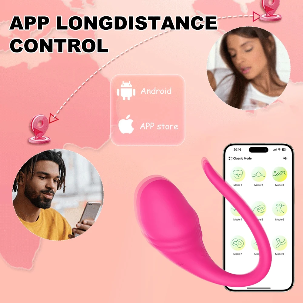 سماعة لاسلكية تعمل بالبلوتوث دسار هزاز البيض للنساء APP التحكم البظر محفز يمكن ارتداؤها G بقعة الحب البيض الكبار تهتز لعبة الجنس