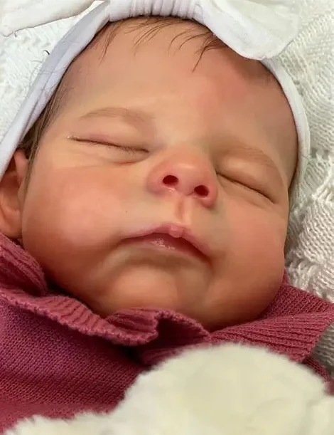 NPK 18'' Wysokiej Jakości Niedokończona Lalka DIY Części z Kręconymi Włosami Zestaw Reborn Realistyczny Niemowlak Juz Malowany