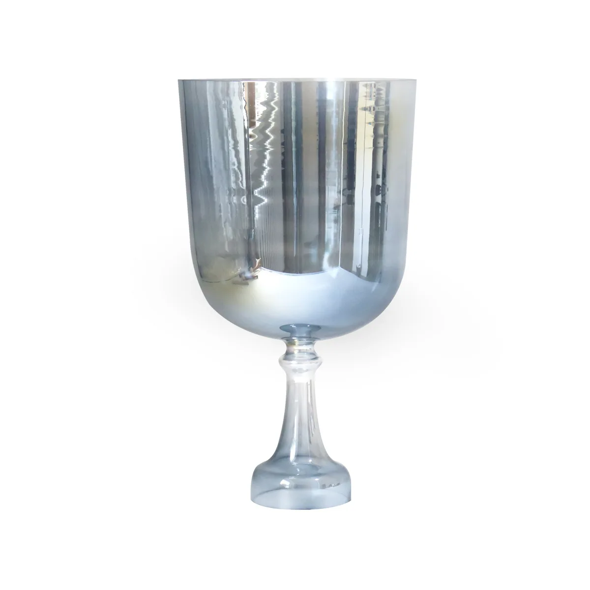 

silver Handheld Holy Grail Crystal Singing Bowl Percussion Instrument Yoga Healing