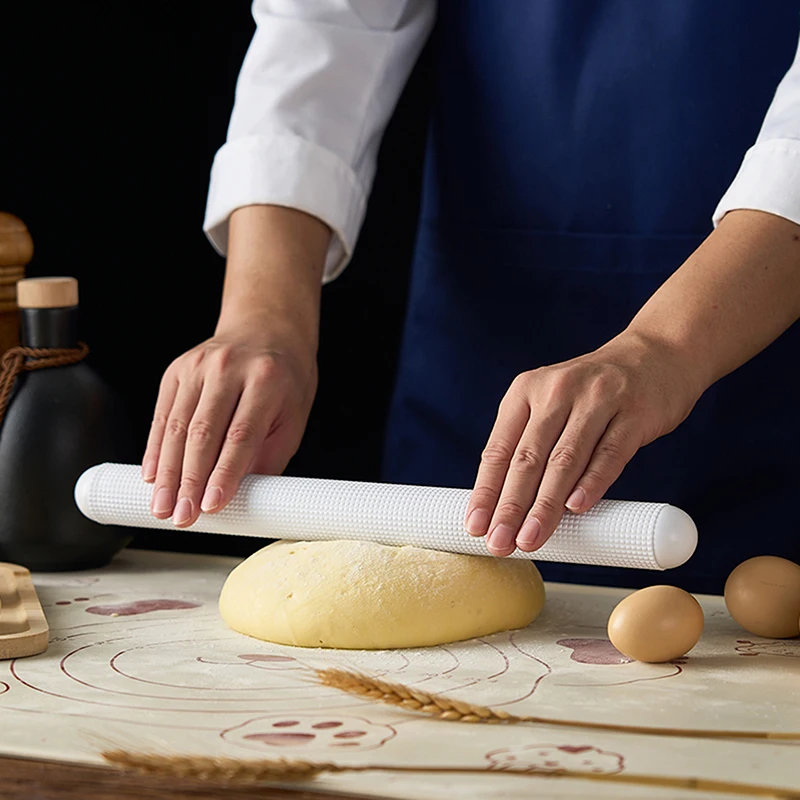{MX} 27/37cm Non-Stick Floating Vent Dough Rolling Pin DIY Dumpling Skin Toast Rolling Noodle Stick Kitchen Gadgets