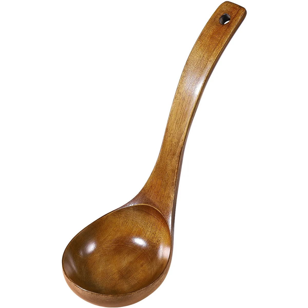 Wooden Soup Ladle Thickened Long Handle Cooking Spoon Kitchen Utensils for Serving Soup Stews Wooden Spoons