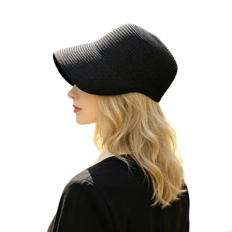 Summer Straw Hat Base Wide Brims Bonnet Cap Base for Lace, Flower, Craft Project 6XDA