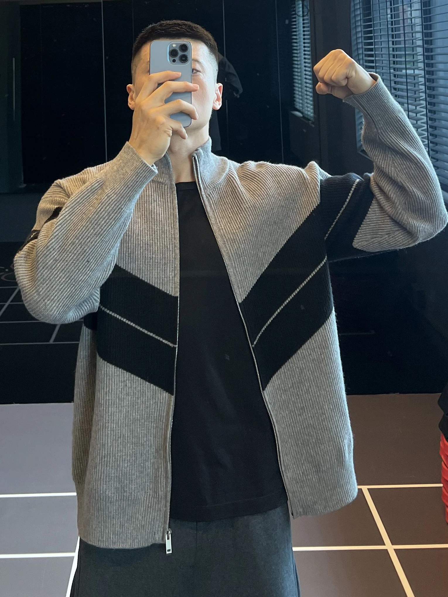 

Men's Knitted Cardigan Casual Collar Autumn Winter New Sle Color Blo Splicing Warmth Men's Faion Brand