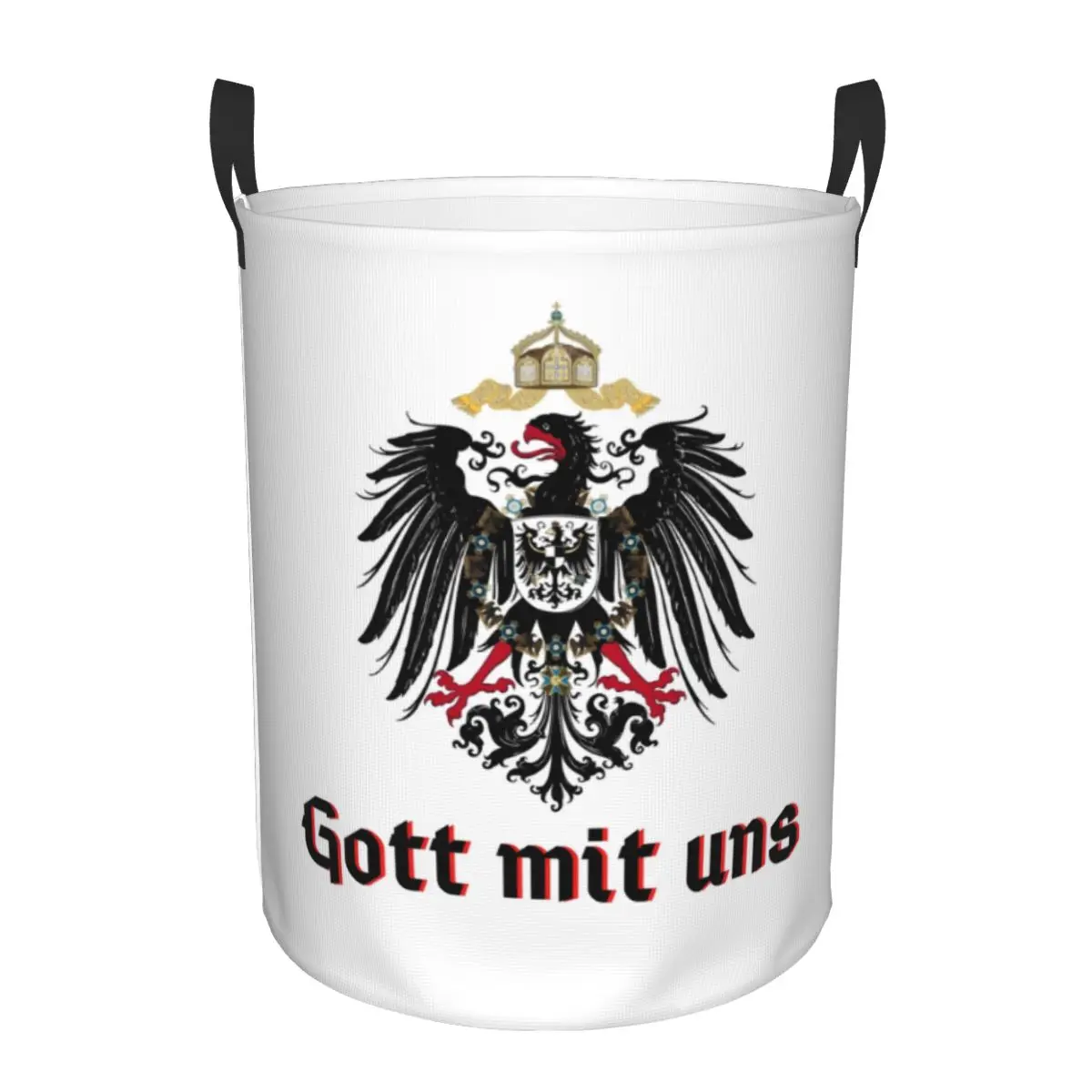 God With Us Laundry Basket Coat Of Arms Of The German Empire Flag Baby Hamper for Nursery Toys Organizer Storage Bins