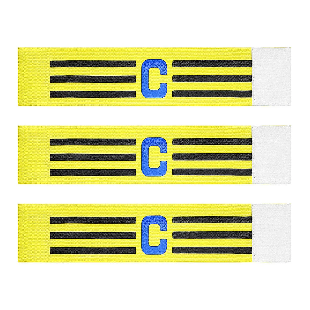 

3Pcs Captain Armbands Football Soccer Elastic Adjustable Sports Team Leader Bands Captain Band Soccer Armband Arm Bands Football