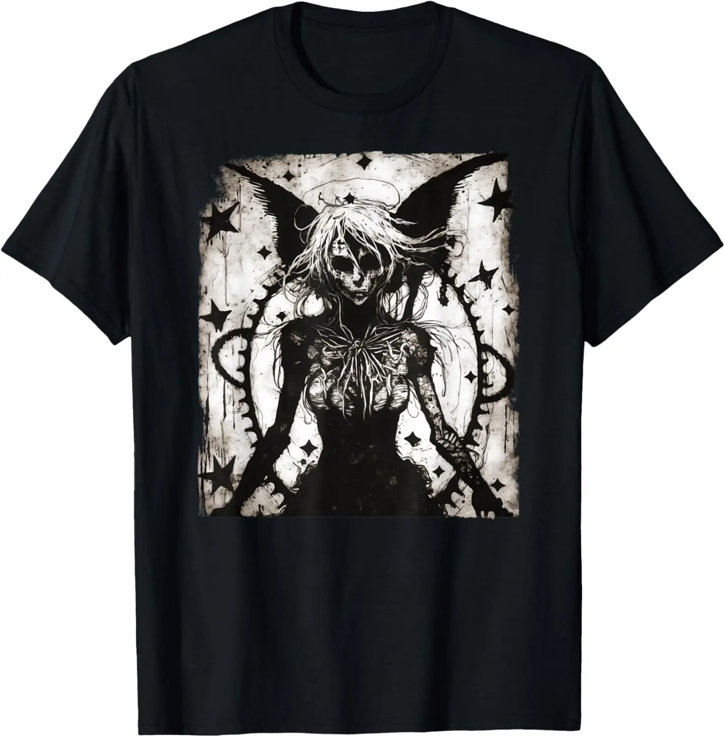 Goth Fairy Witch Fairycore Horror Occult Dark Art Aesthetic T-Shirt