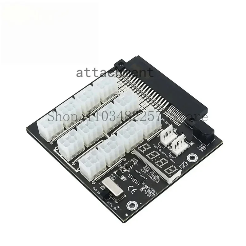 WYORESY ATX 12 Ports 6Pin Breakout Board Power Supply Converter with Flash LED for Dell PSU Server 750W 1100W 2000W Power