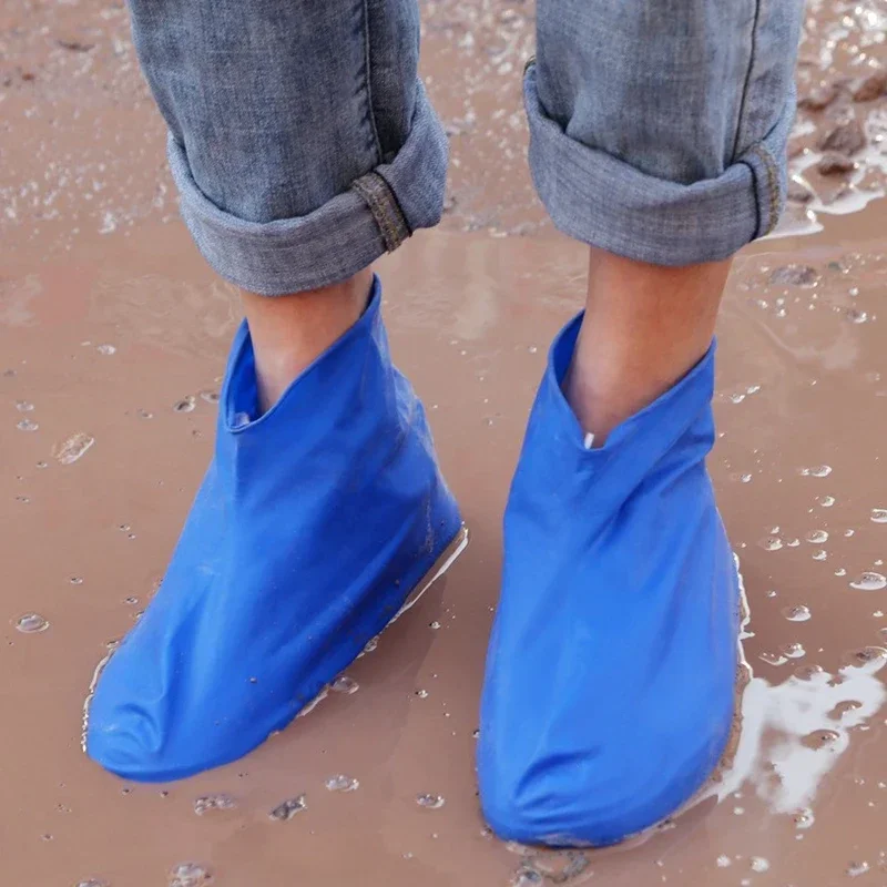 Waterproof Shoe Covers Silicone Anti-Slip Rain Boots Reusable Rain Shoe Cover Outdoor Rainy Day Protectors Shoes Cover