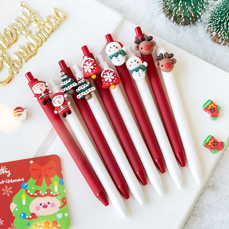 

5Pcs/Set Gel Pen Christmas Pen Stationery Kawaii School Supplies Gel Ink Pen School Stationery Office Suppliers Pen Kids Gifts