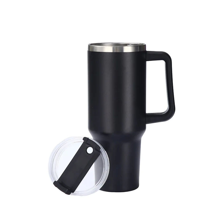 40oz Beer Wine Ice Cold Mug With Lid and Straw Stainless Steel Vacuum Mug Tumbler Keep Cold and Hot Leak Proof Travel Coffee Mug