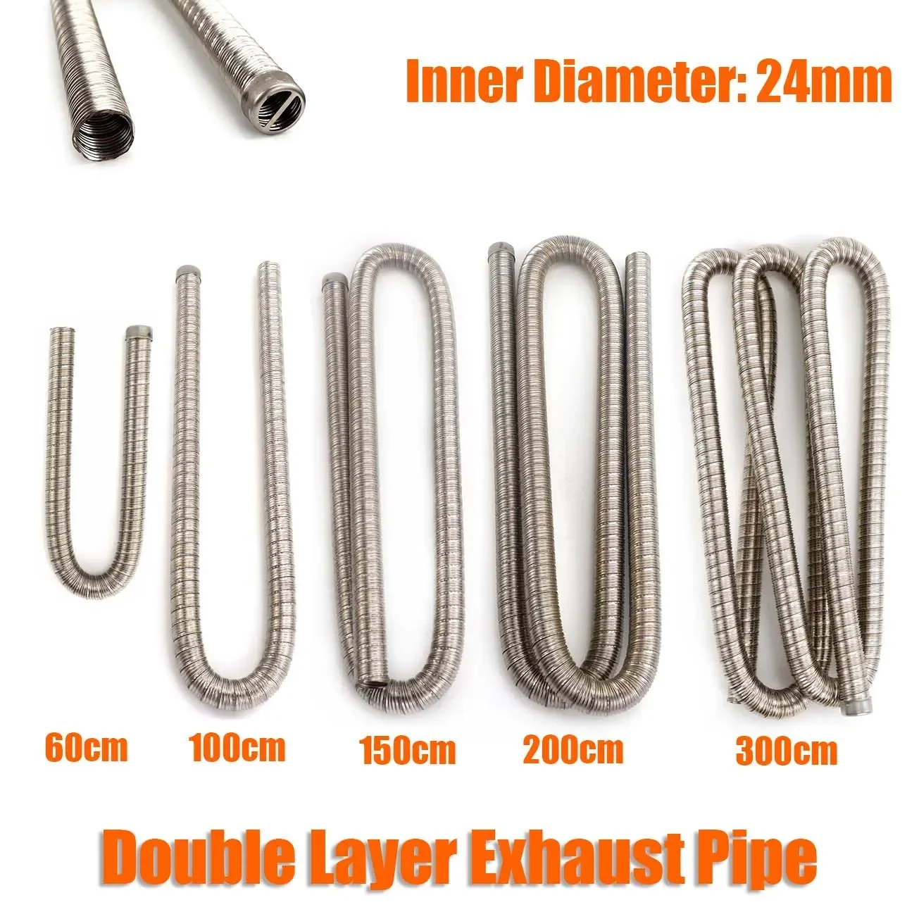 Exhaust Pipe Tube Elbow Connector Set 25mm 26mm for Diesel Heater Car Camper Caravan Truck Automotive Exhaust Parts