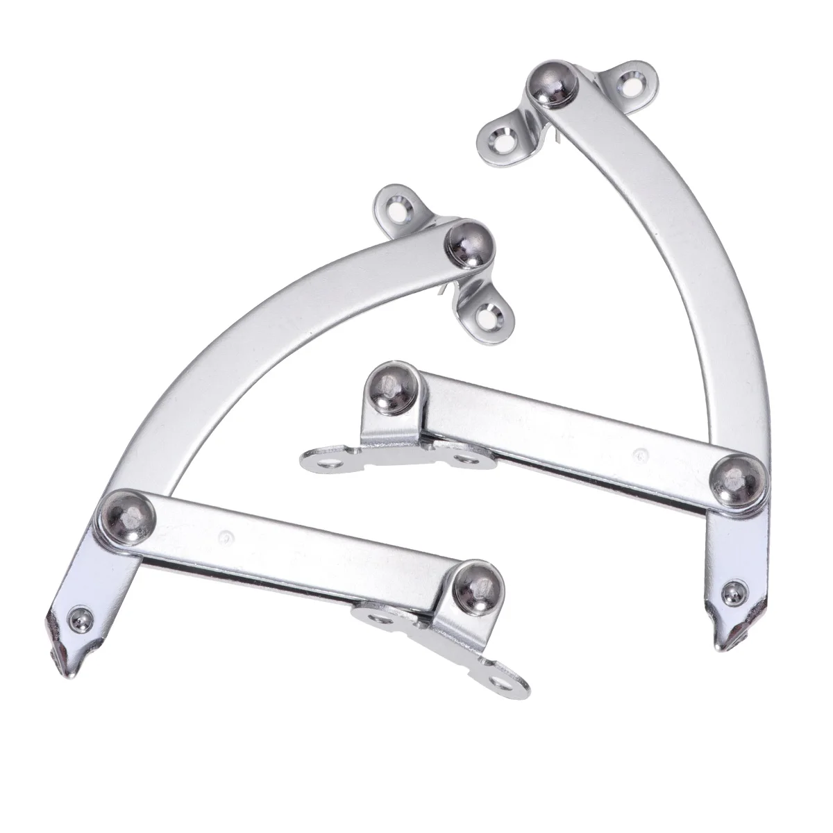 

2pcs Heavy Duty Strut Spring Lift Support Cabinet Cupboard Door Hinge Stopper Sturdy Silver 90 Degree Max Open Furniture Lid