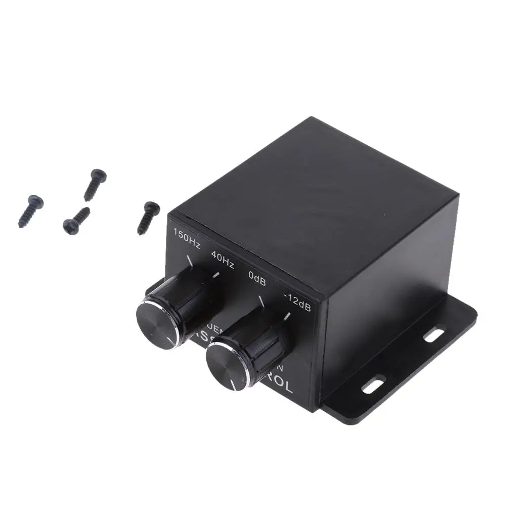 Car Amplified Subwoofer Volume Controller Remote Bass Level Adjustment Knob RCA for Dashboard Use