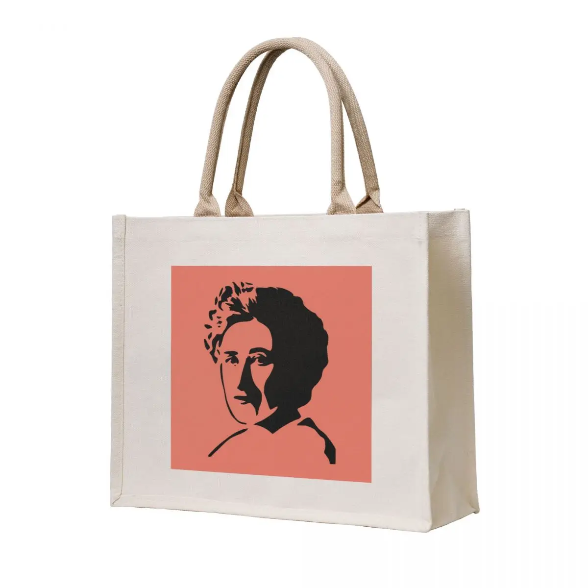

Rosa Luxemburg Silhouette Tote Bag foldable reusable bag Big bag women Shopping bags tote woman