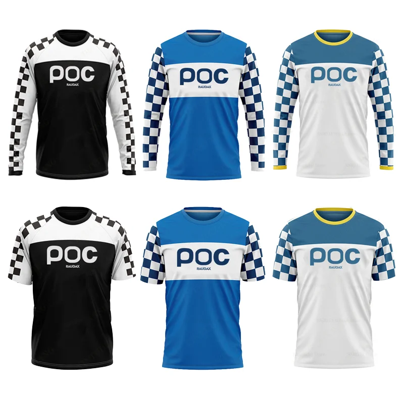 RAUDAX POC Racing Mx Long Sleeve Motocross Cycling Jersey Sports Downhill Jerseys MTB Bike Shirts Offroad DH Motorcycle Jerseys