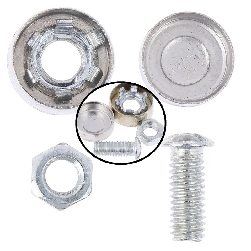 4Pcs/Set Chrome Anti-theft Screws Motorbike Car License Alloy Plate Bolts Frame Screwscar Motorcycle Accessories