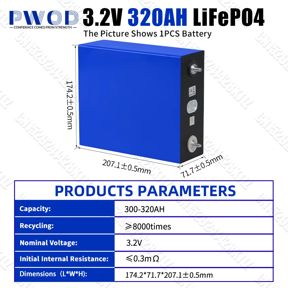 Estoque dos eua lifepo4 bateria 3.2v 320ah novo fosfato de ferro de lítio diy 12v 24v 48v para barcos de acampamento carrinho de golfe rv empilhadeira