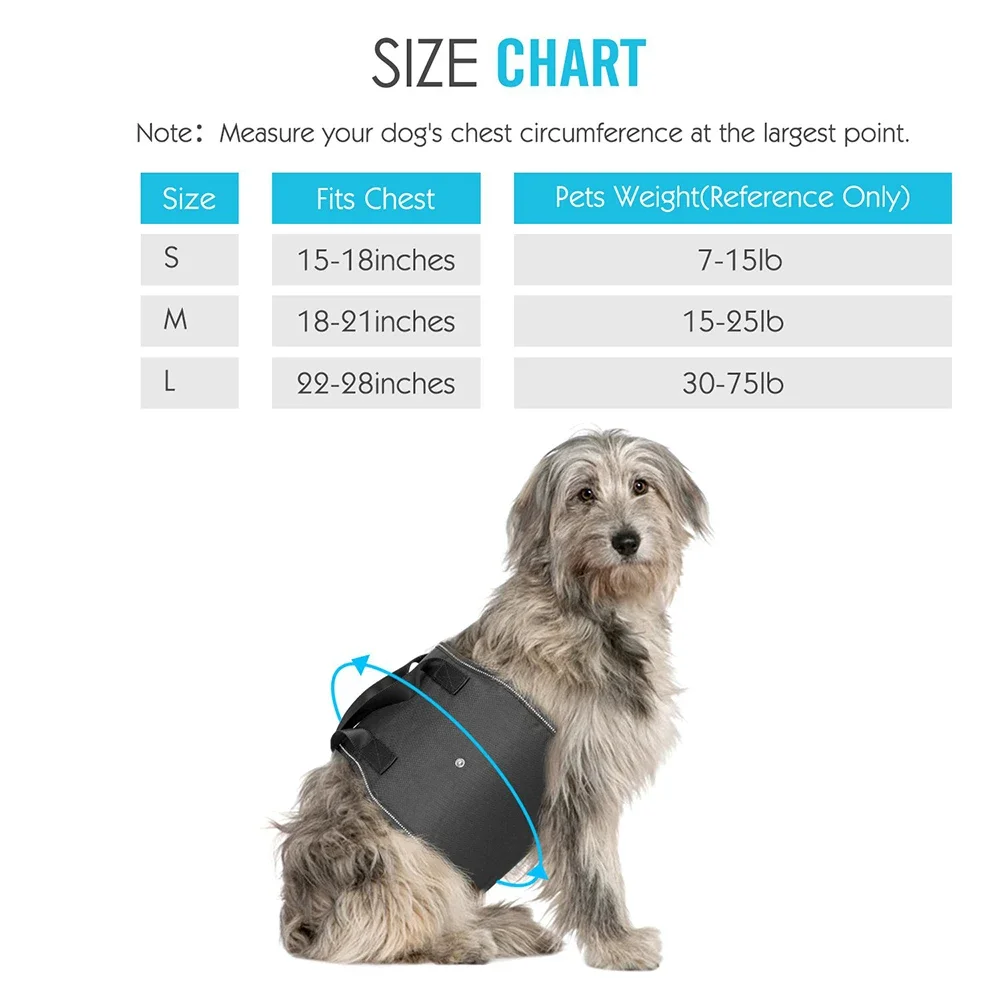 Walking Lift Harness For Old Age Dog Front Or Rear Legs Weak Injury Dogs Aid Sling Walk Rehabilitation Belly Limb Support Belt