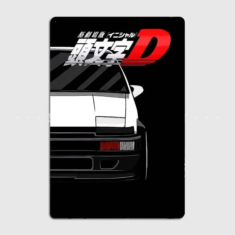 

Initial D Anime Movie Art Poster Tin Metal Plaque Sign for Room Wall Decor Aesthetic, High-Quality Collectible for Anime Fans