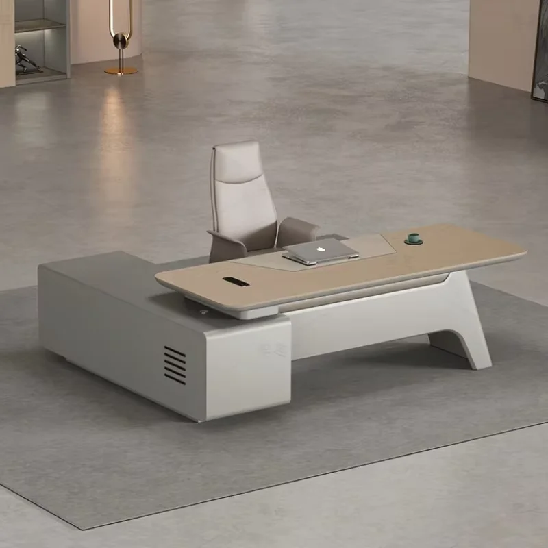 Modern Chair Office Desk Asthetic Organiser Storage Drawers Kawaii Table Reception L Shaped Mesa De Escritorio Office Furniture