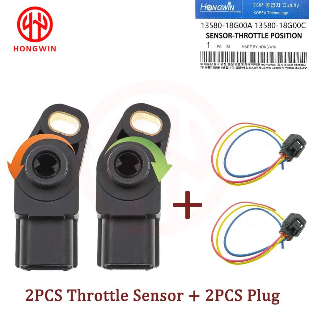 

Датчик положения дроссельной заслонки SET TPS 13580-18G00 A 13580-18G00 C с разъемом для Suzuki GSXR600 750 04-09, для Quadracer 450 LTR450