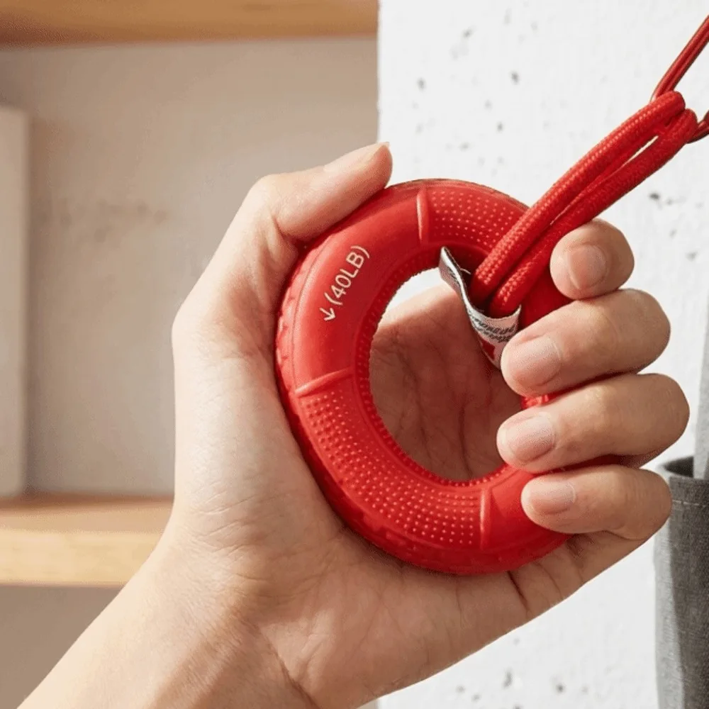 Portable Silicone Hand Trainer Keychain Multi-colors Compact Size Finger Gripper Ring Keyring Durable 6 Colors Available