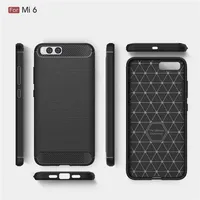 Slim Armor Case For Xiaomi MI6 Phone Case Silicone Soft Carbon TPU Fiber Phone Cases Cover for Xiaomi Mi 6 Case Capa Coque Shell