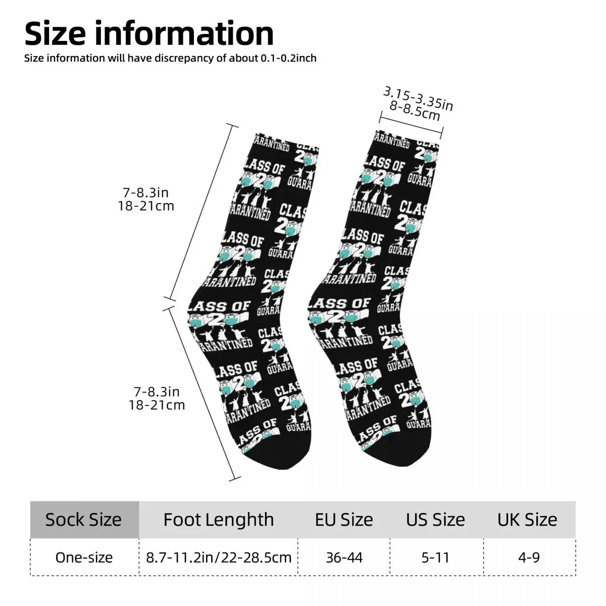 Class Of 2020 Quarantined Funny Quarantine Socks Harajuku Super Soft Stockings All Season Long Socks for Man's Woman's Gifts