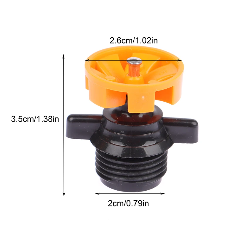 สปริงเกลอร์รดน้ำอัตโนมัติหมุนได้1/2 1/4 "เกลียวสำหรับผู้ชาย360องศาสปริงเกลอร์รดน้ำสวนสวนสนามหญ้าดอกไม้ผักชลประทาน