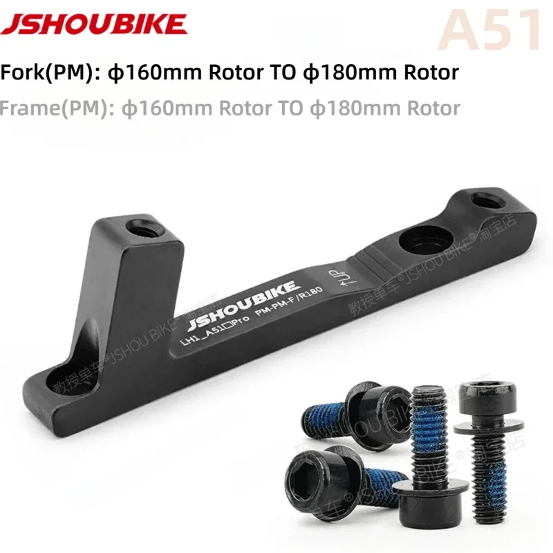

JSHOUBIKE 1/2/4/10/20PCS MTB Disc Brake Caliper Mount Adapter Fork and Frame PM From 160mm TO 180mm Rotor For Mountain bike