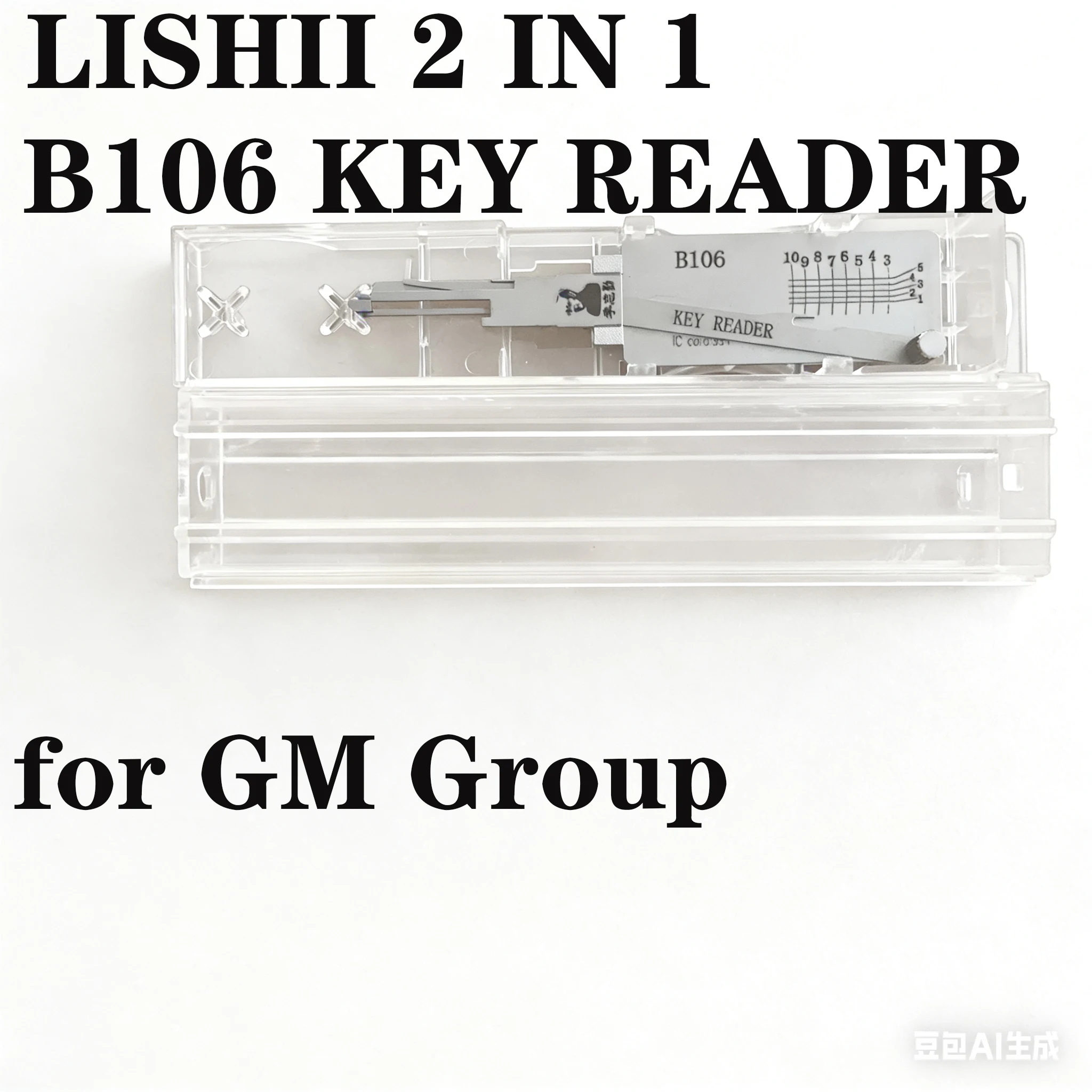 LISHI Auto. Pick for GM Group Suits Keyways GM14 (GM37,B111, B106, B107) DECODER Only  (Non-Warded)