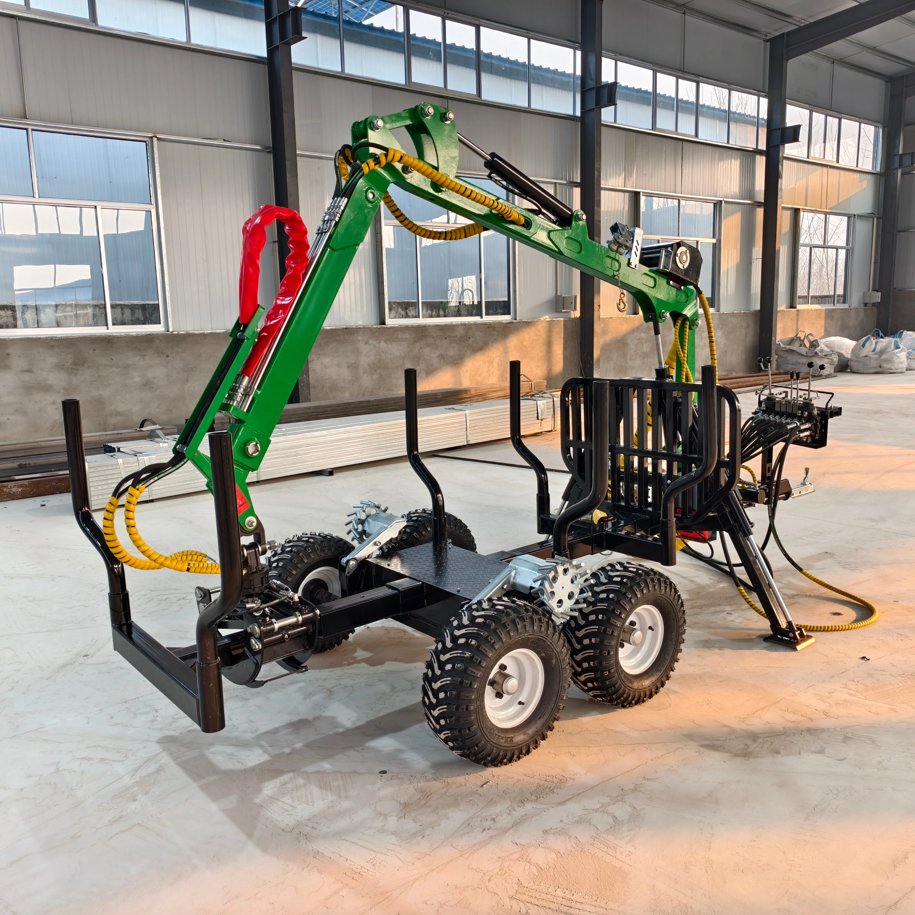 Customized Big Sale On ATV Log Hauler And Log Tools Trailer Forestry Machinery Product