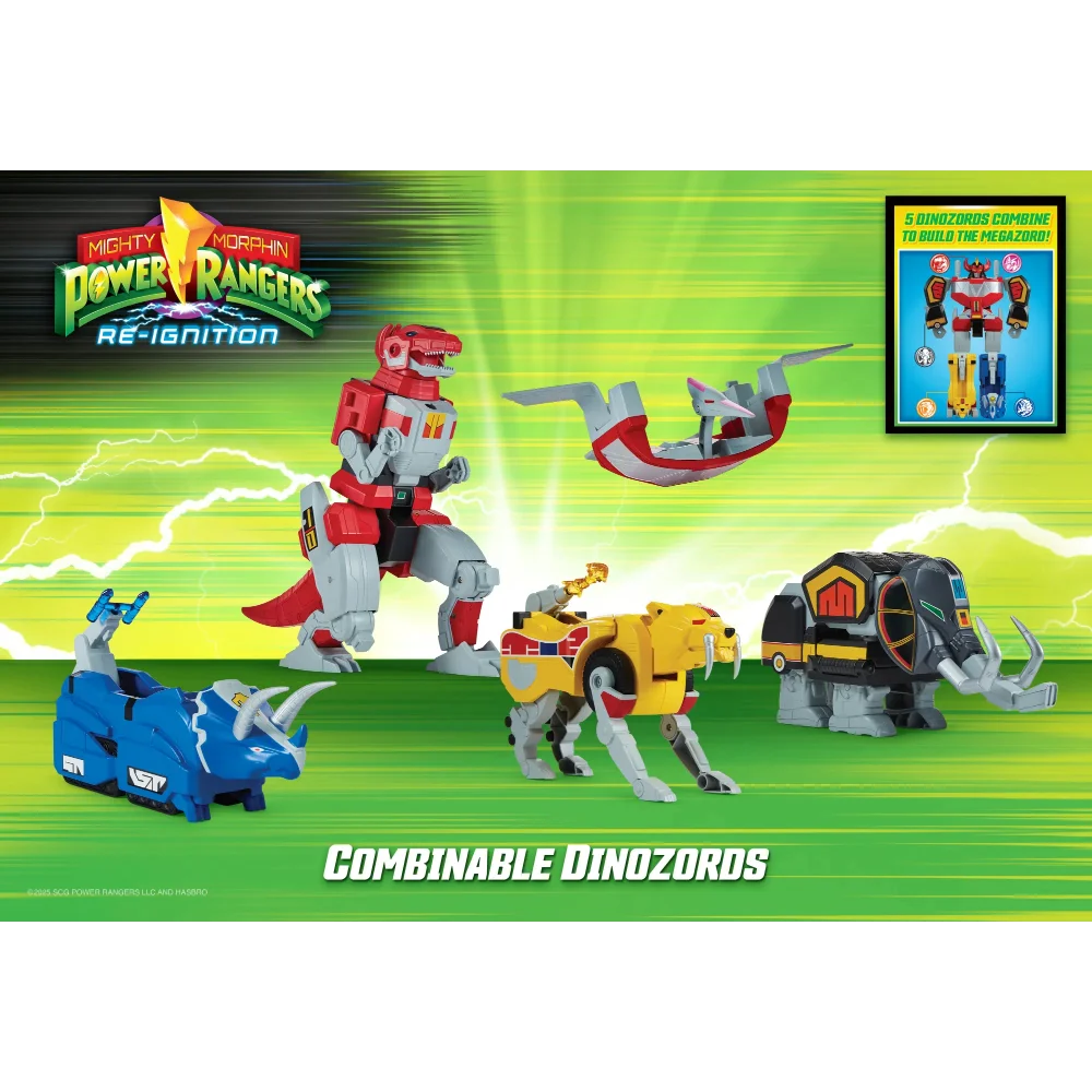 Model Kit Megazord - Playmates MMPR Re-Ignition 5-in-1 Combinable Dino