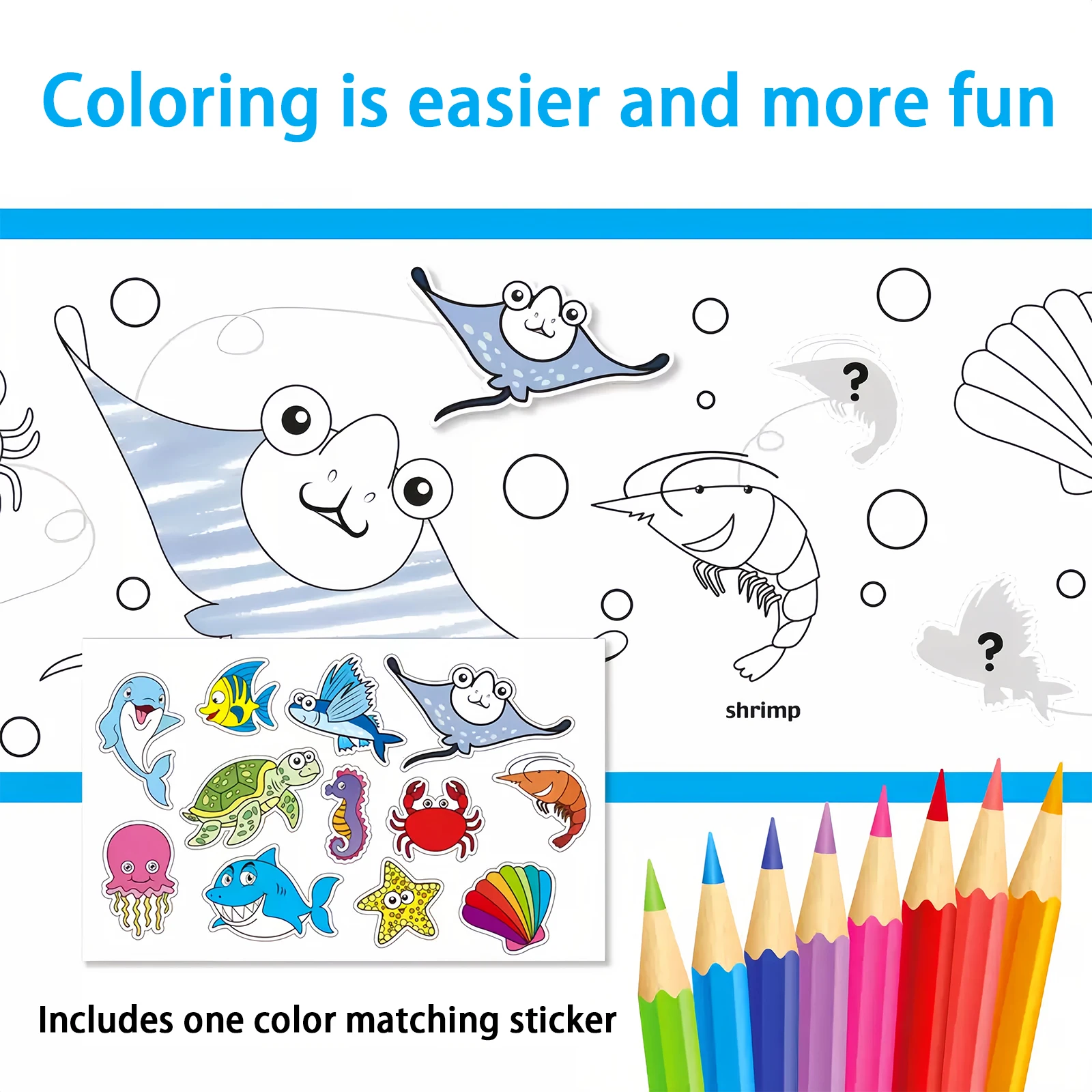 Children's Drawing Roll - DIY Coloring Paper Roll for Kids |  Perfect for Creative Painting and Color Filling Activities