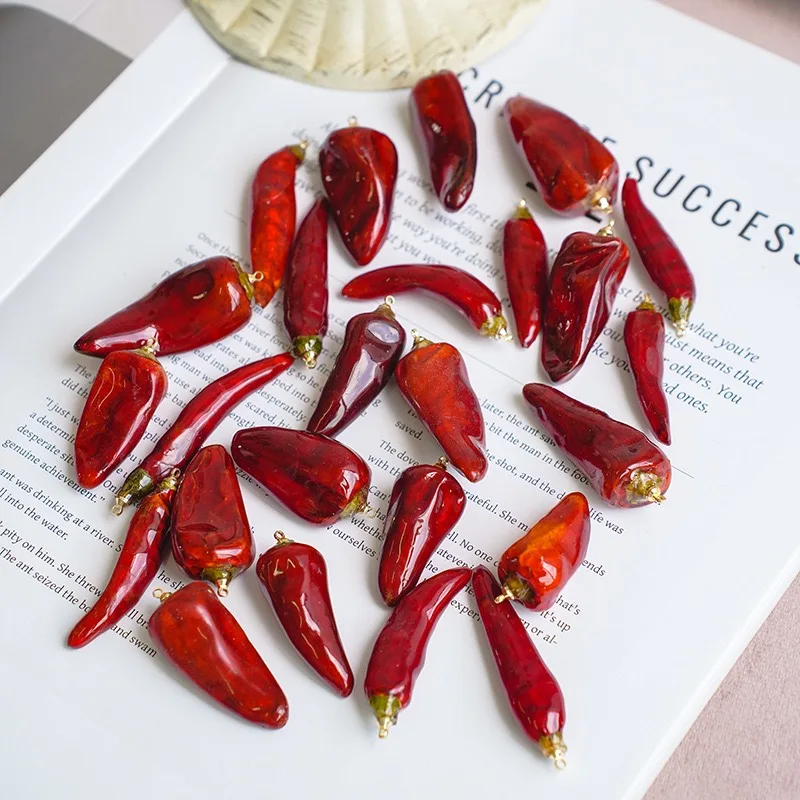 Dropped Chili Pepper Real Flower Eternal Life Flower Diy Super Fairy Forest Series Jewelry Accessories
