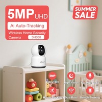 SriHome 5G 5MP WIFI IP Camera Smart Home Indoor Wireless Surveillance Audio Cam Automatic Tracking Security Baby Monitor SH038