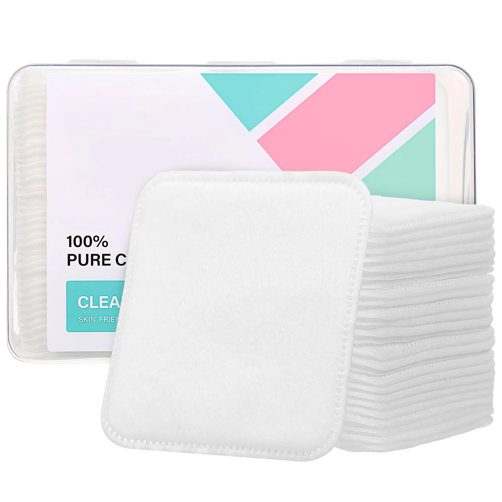 

80 Pcs Cotton Pad Pads for Face Square Makeup Removal Remover Pure Toner