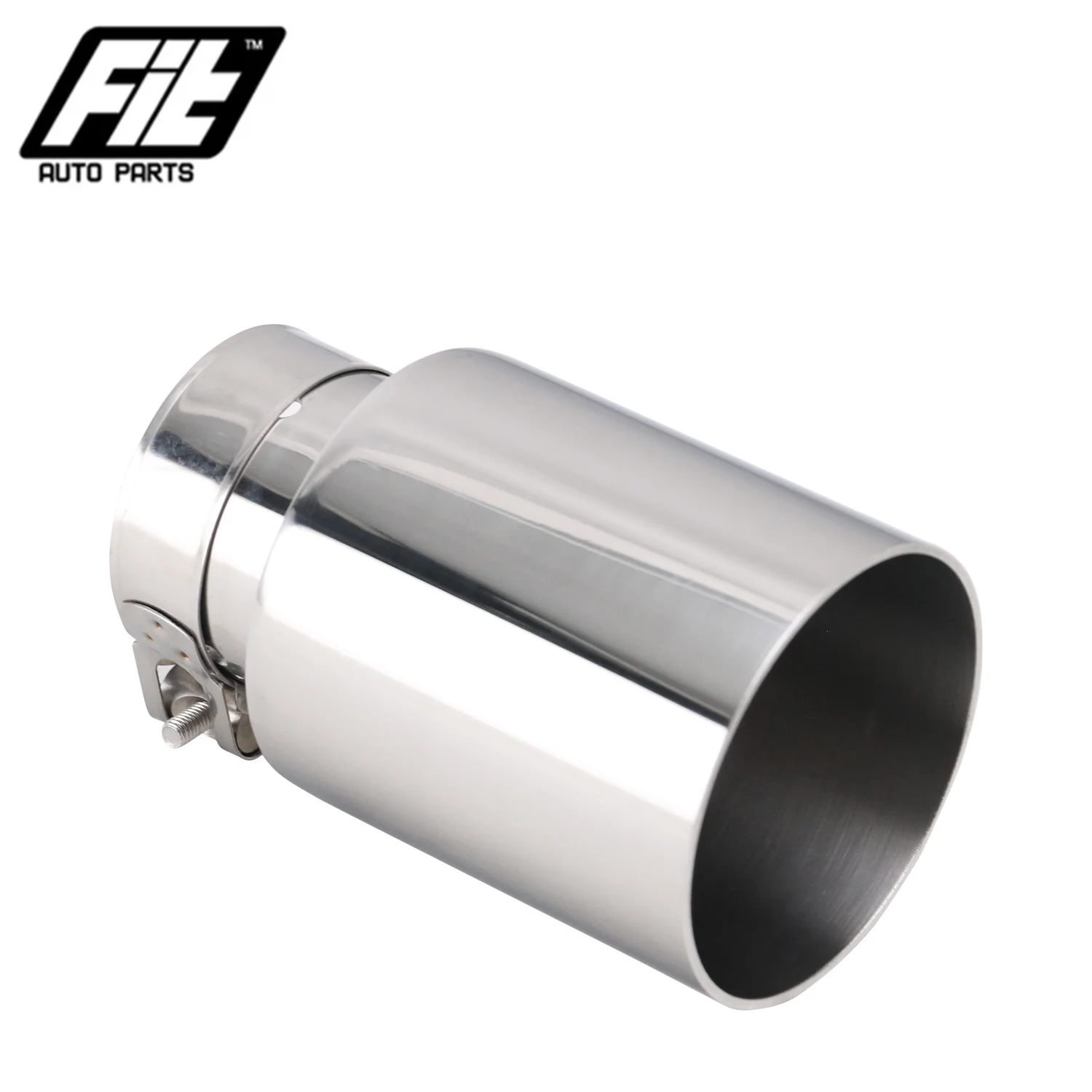 Einlagige Auto-Auspuffendrohre aus Edelstahl, 2,5'' Einlass zu 3,5'' 4'' Auslass, Schalldämpfer-Endrohr mit Klemme – Detail 6