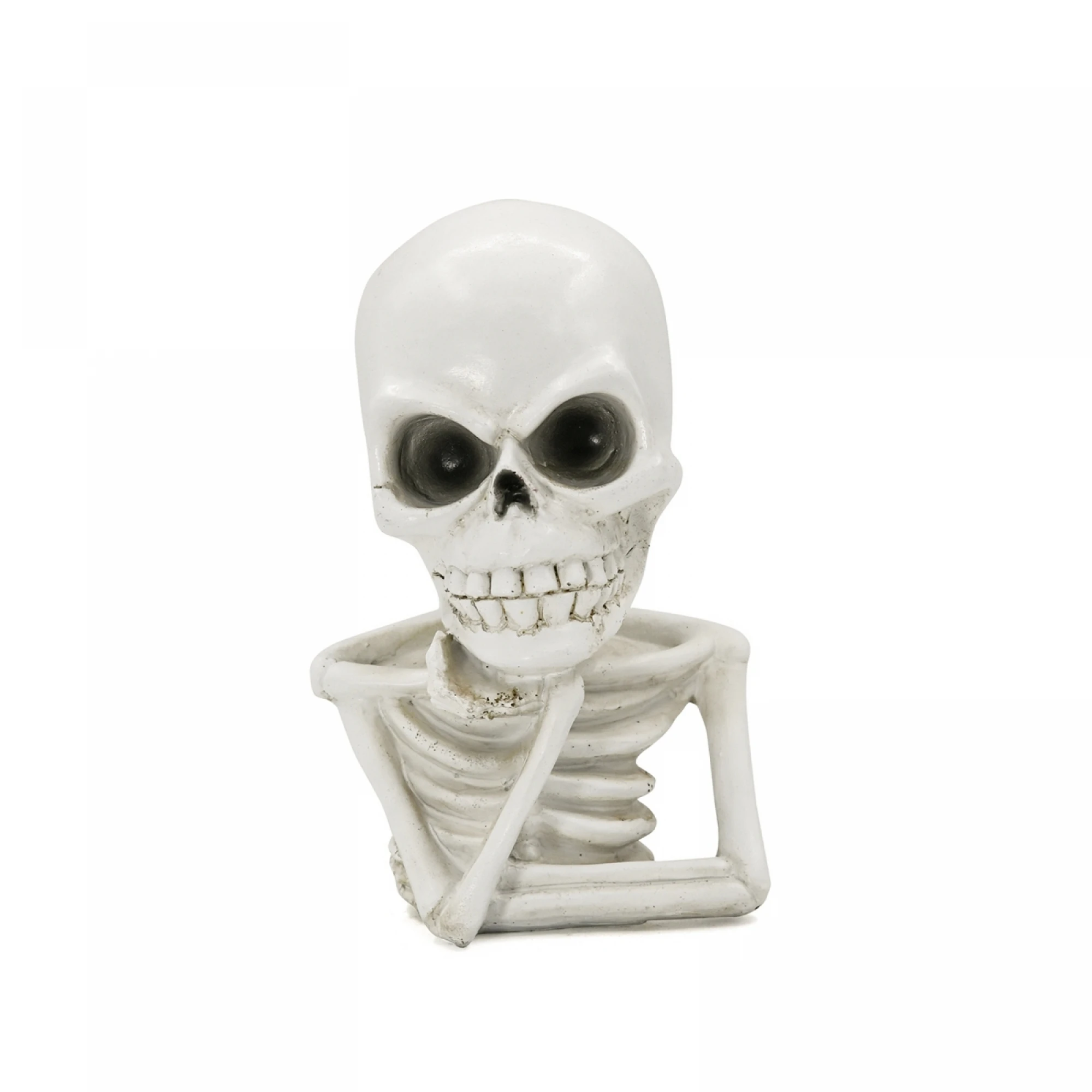 Skeleton Figurine Resin Thinker Statues Halloween Skull Decorations