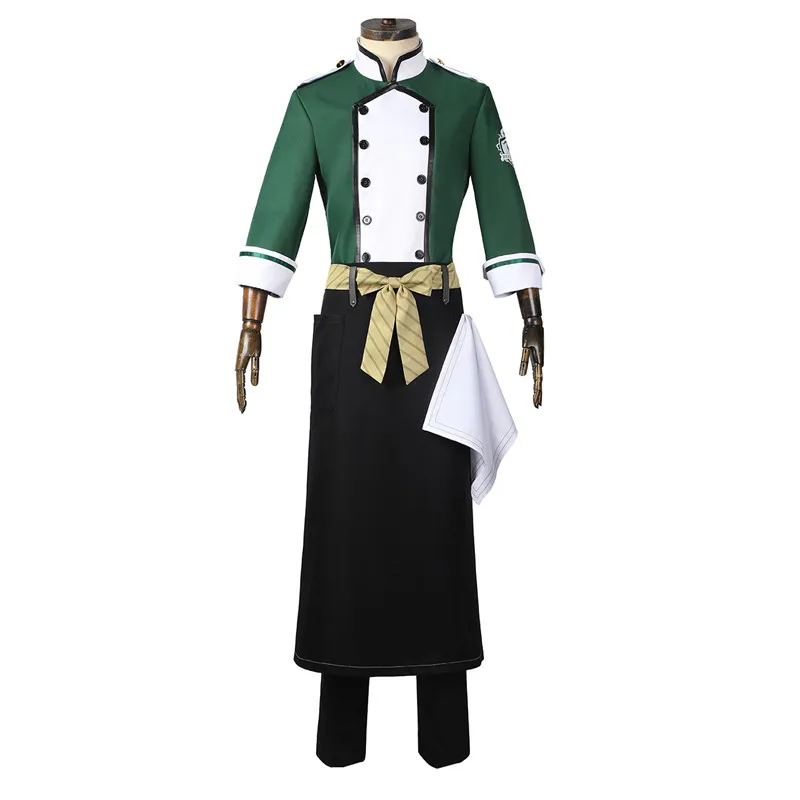 

Twisted-Wonderland Heartslabyul Riddle Diasomnia Silver Trainee Chef Cosplay Costume