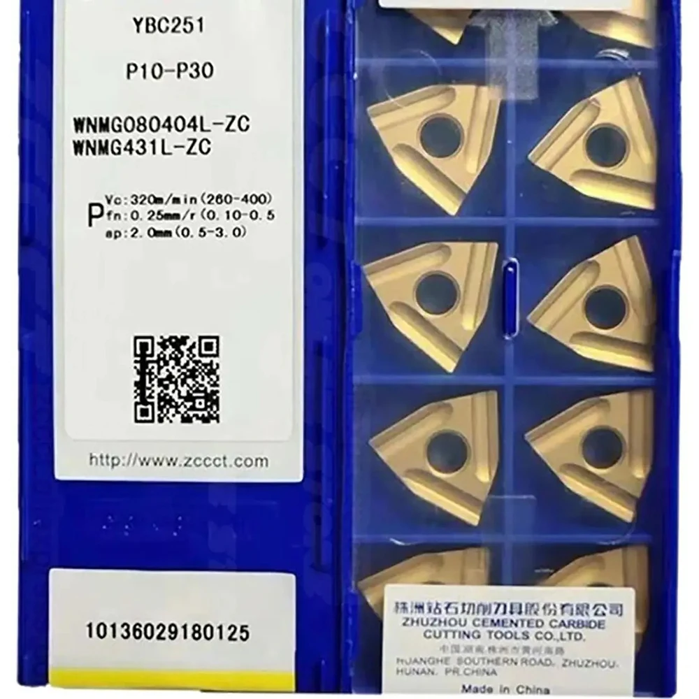 

ZCC WNMG080404L-ZC YBC252 YBC251Carbide Inserts Lathe Cutter Tools CNC 10PCS/BOX WNMG 080404L ZC WNMG