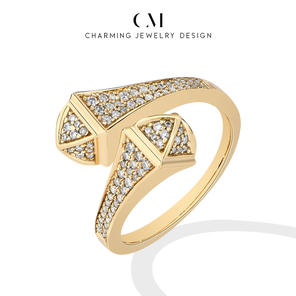 CHARMING New Trendy Snake Round Moissanite Ring 925 Silver for Women Party Daily Jewelry Gift High Value Anniversary Certificate