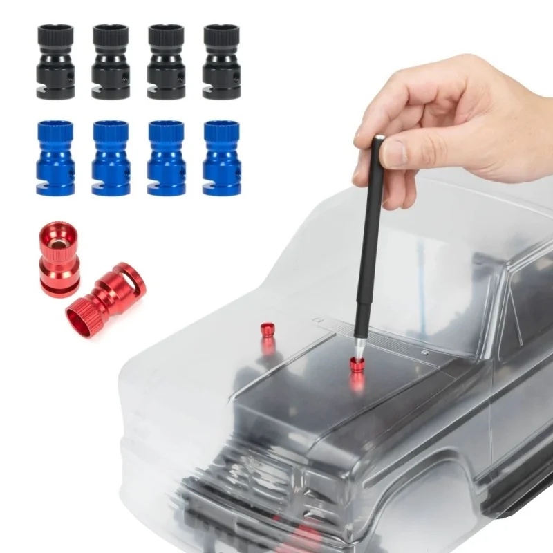 

RC Car Body Hole Locator Shell Posts Fixed Magnetic Parts For Tamiya SCX10 TRX4 HSP Model Drift Car Modified Accessories