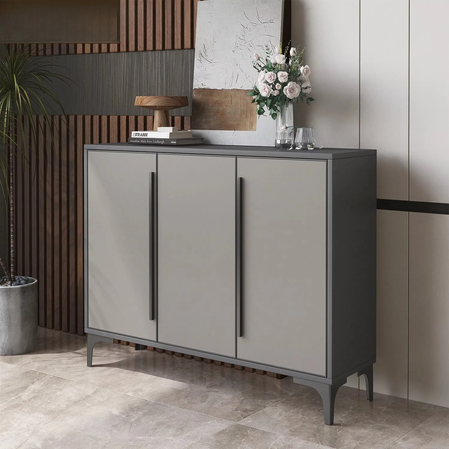 

Customized light luxury all-aluminum alloy shoe cabinet, villa simple door outdoor storage cabinet waterproof and sunscreen balc