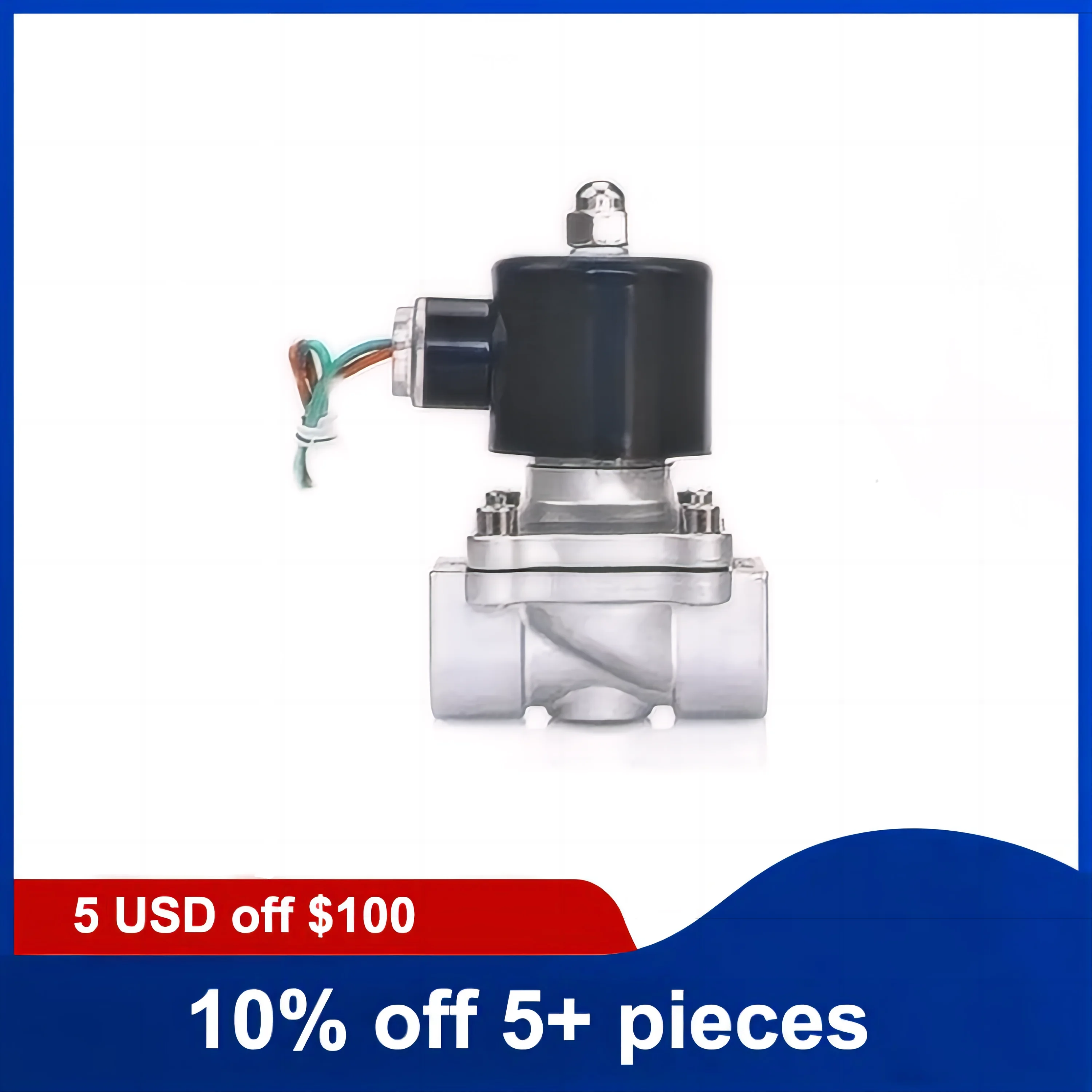 1'' Stainless Steel Solenoid Valve 220V 12V 24V Normally Closed Direct Acting Solenoid Valve