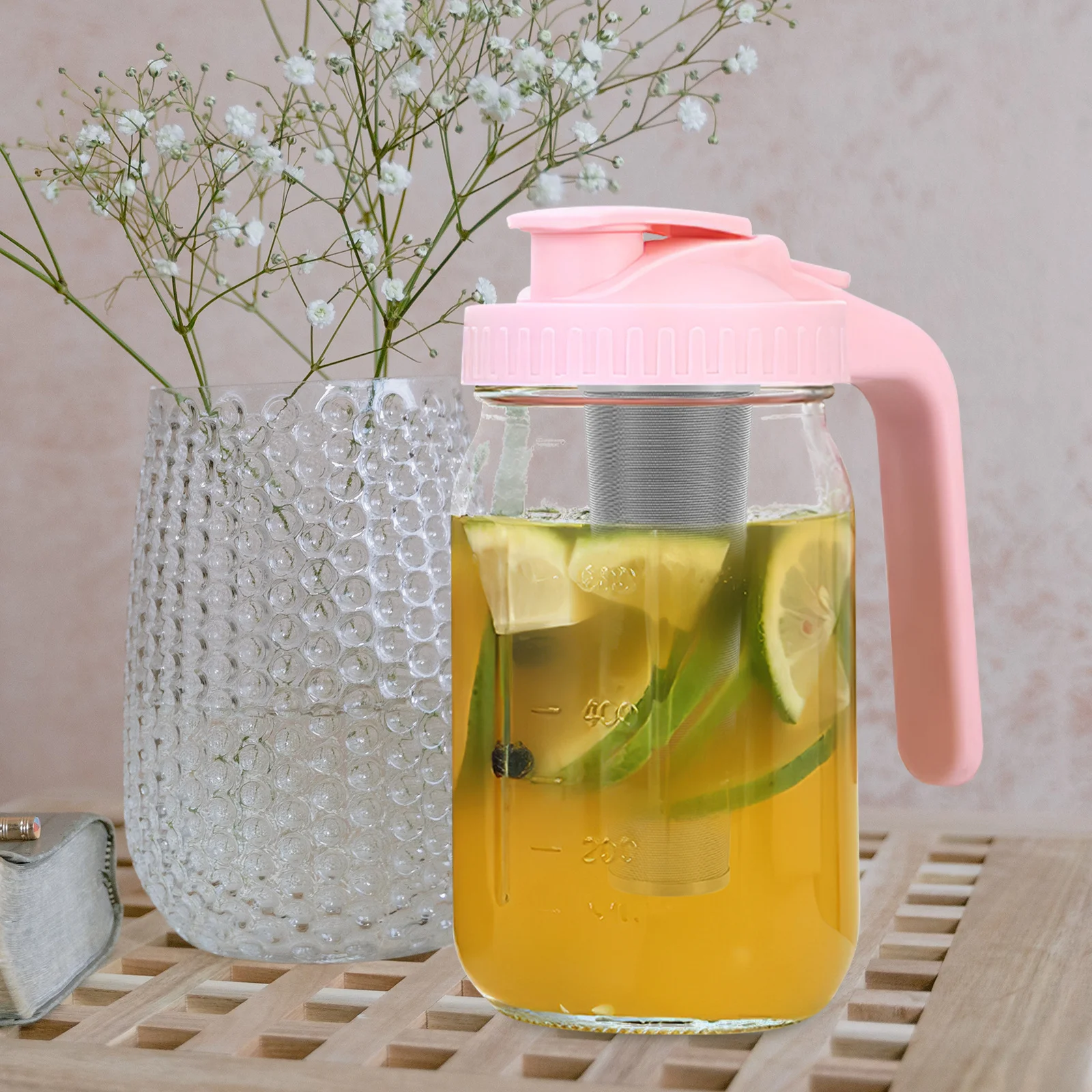 

Mason Jar Coffee Filter Reusable Stainless Steel Fine Mesh Strainer for Cold Brew Tea Infuser Home Kitchen Office